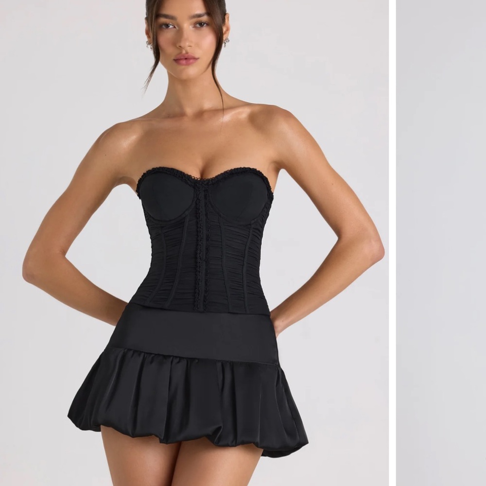 Corset and micro mini skirt set